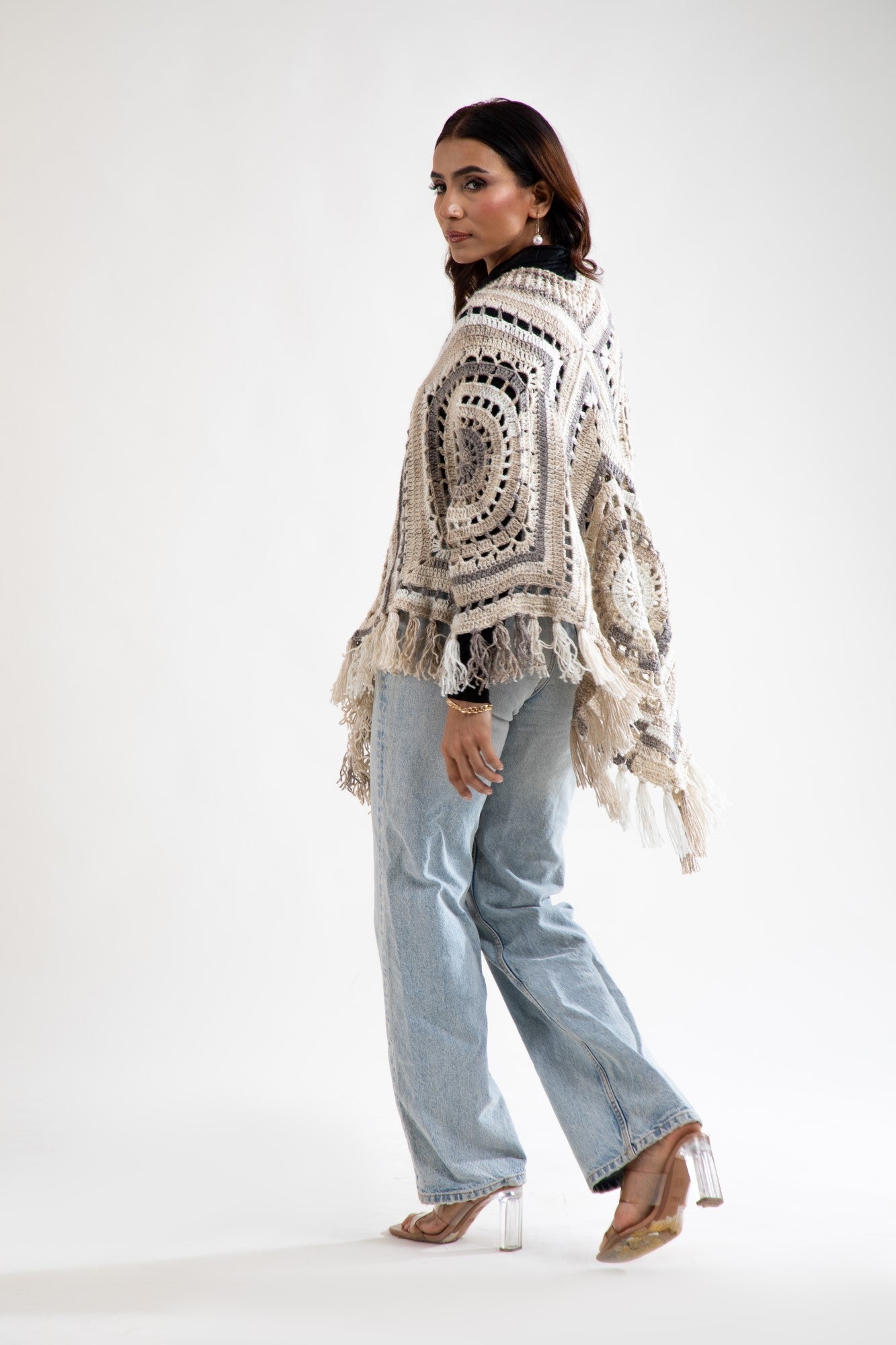 Desert Mirage Crochet Poncho
