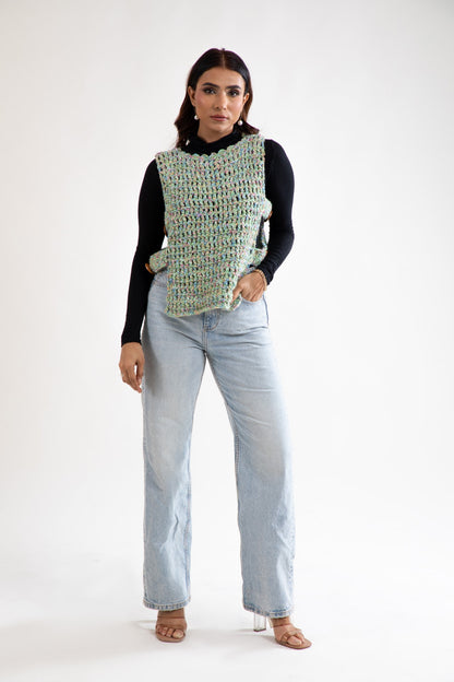 Meadow Weave Crochet Vest