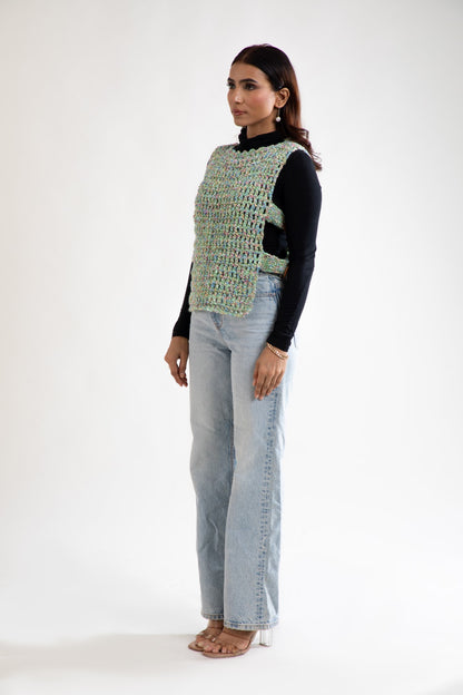 Meadow Weave Crochet Vest