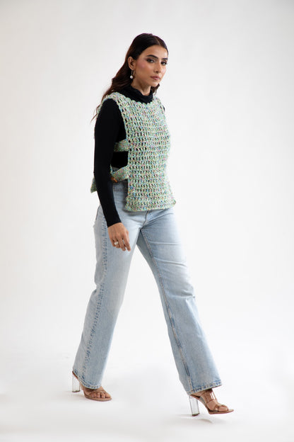 Meadow Weave Crochet Vest