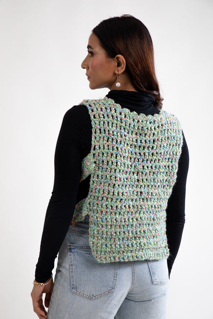 Meadow Weave Crochet Vest