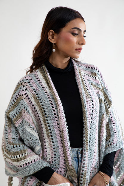 Pastel Dream Crochet Wrap