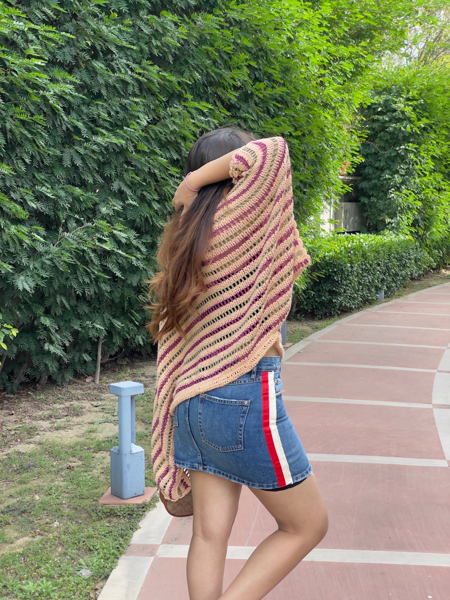 Candy Stripe Crochet Top