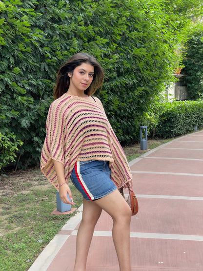 Candy Stripe Crochet Top