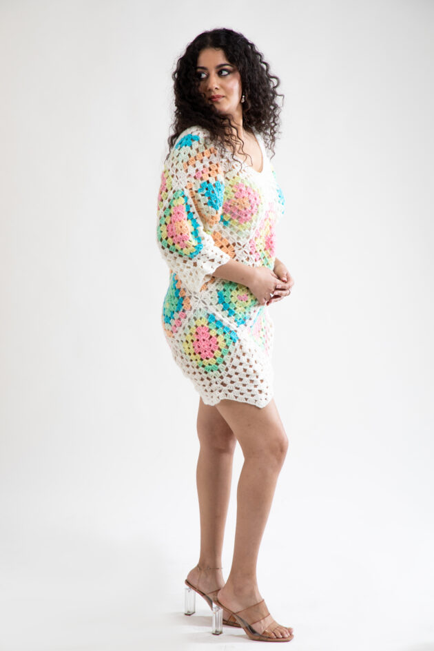 Radiant Harmony Crochet Dress - Image 3