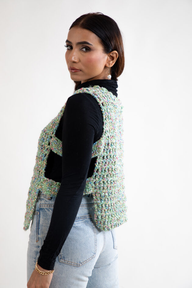 Meadow Weave Crochet Vest - Image 2