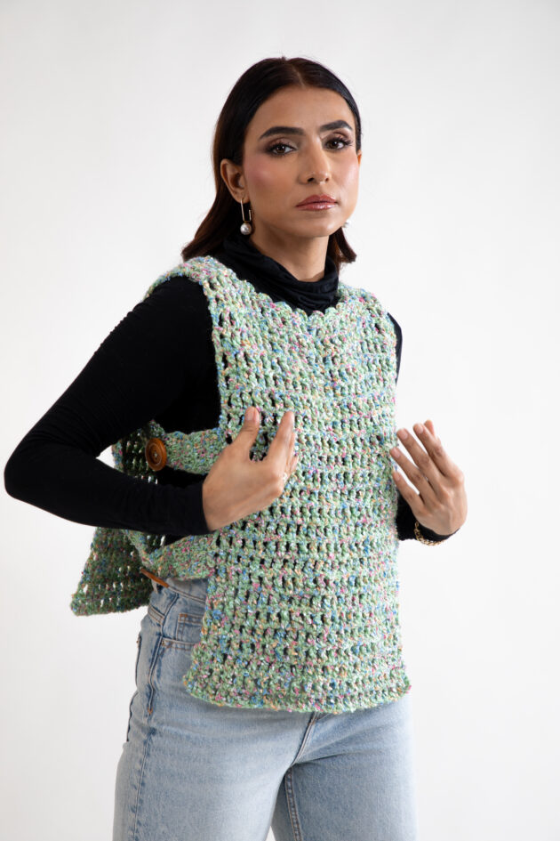 Meadow Weave Crochet Vest - Image 3