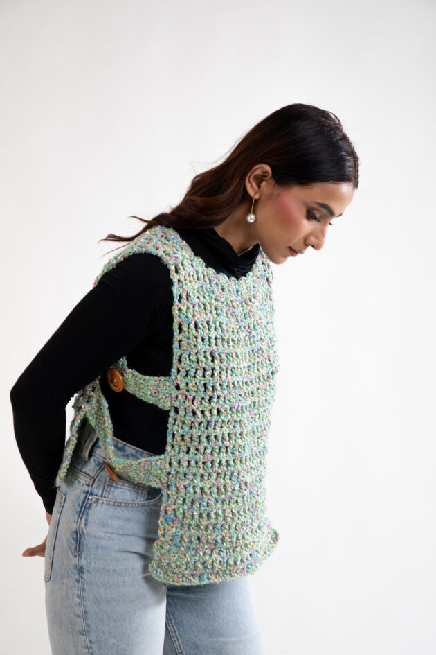 Meadow Weave Crochet Vest - Image 6