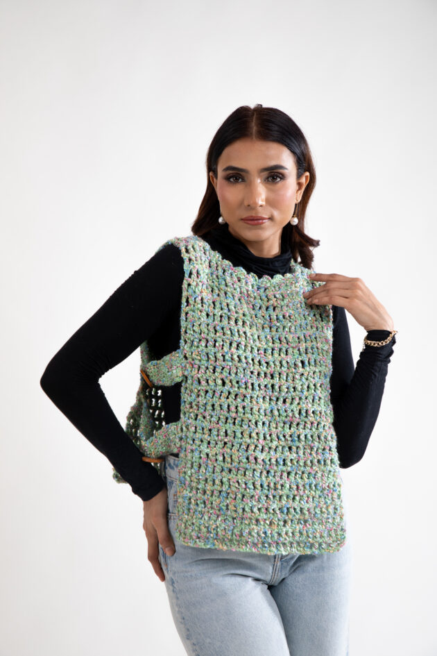 Meadow Weave Crochet Vest - Image 5