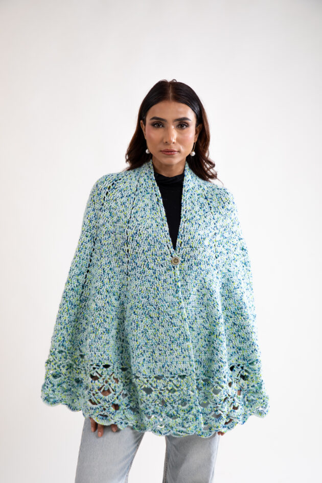 Ocean Breeze Crochet Cape