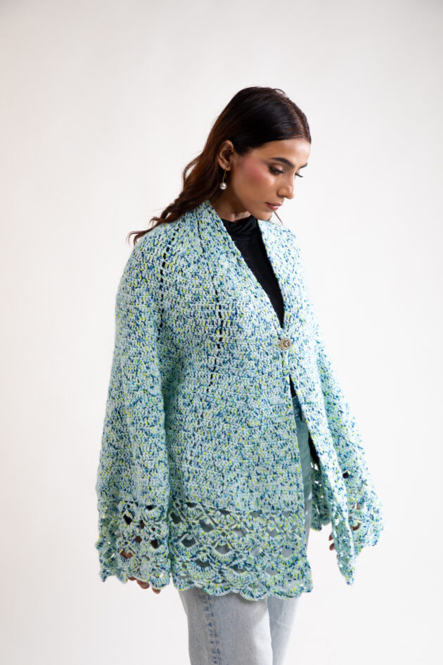 Ocean Breeze Crochet Cape - Image 5