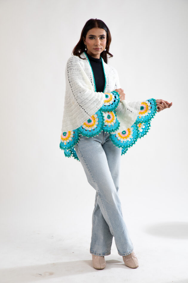 Sunshine Bloom Crochet Wrap - Image 2