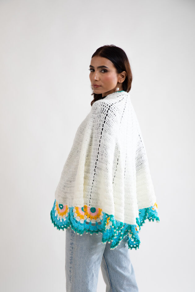 Sunshine Bloom Crochet Wrap - Image 3