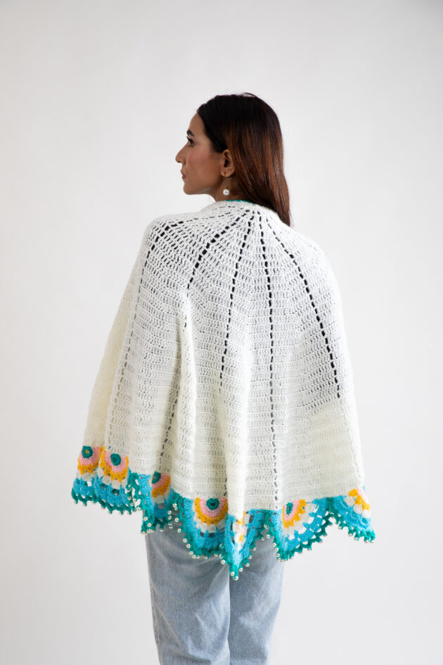 Sunshine Bloom Crochet Wrap - Image 4