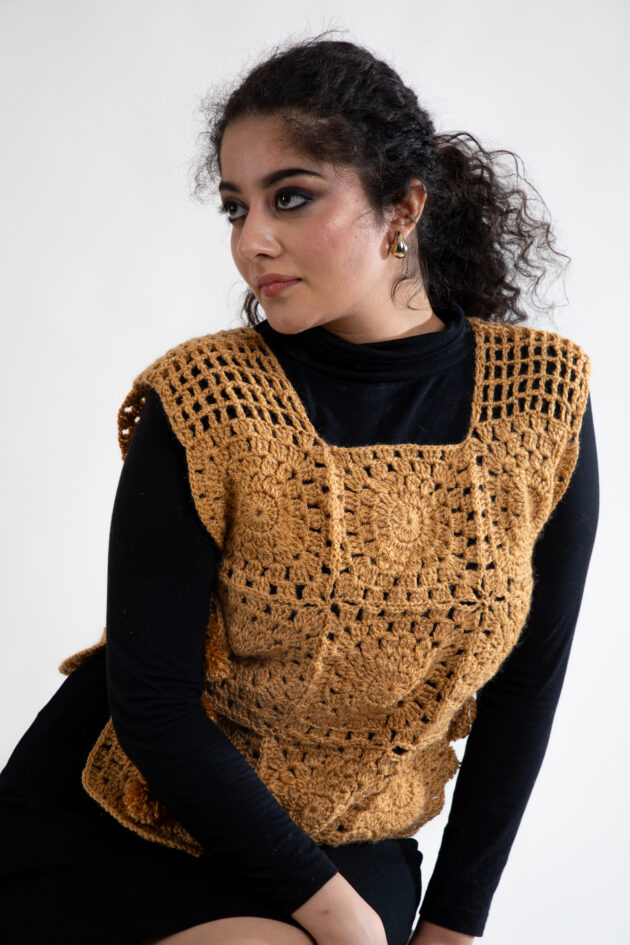 Autumn Glow Crochet Vest - Image 2