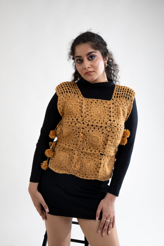 Autumn Glow Crochet Vest - Image 4